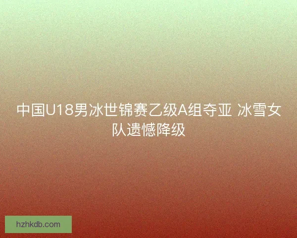 中国U18男冰世锦赛乙级A组夺亚 冰雪女队遗憾降级